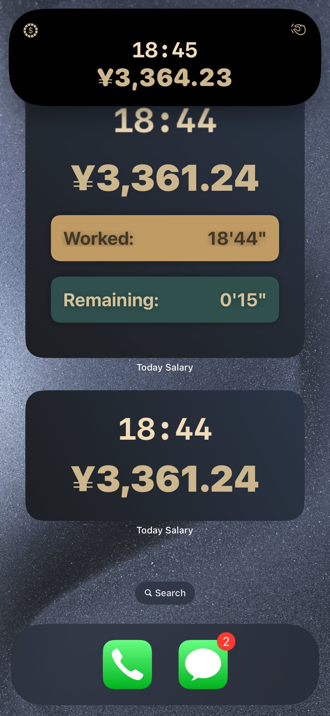 Today Salary App Widget View